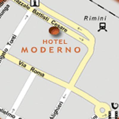 Hotel Moderno Rimini Eksteriør bilde